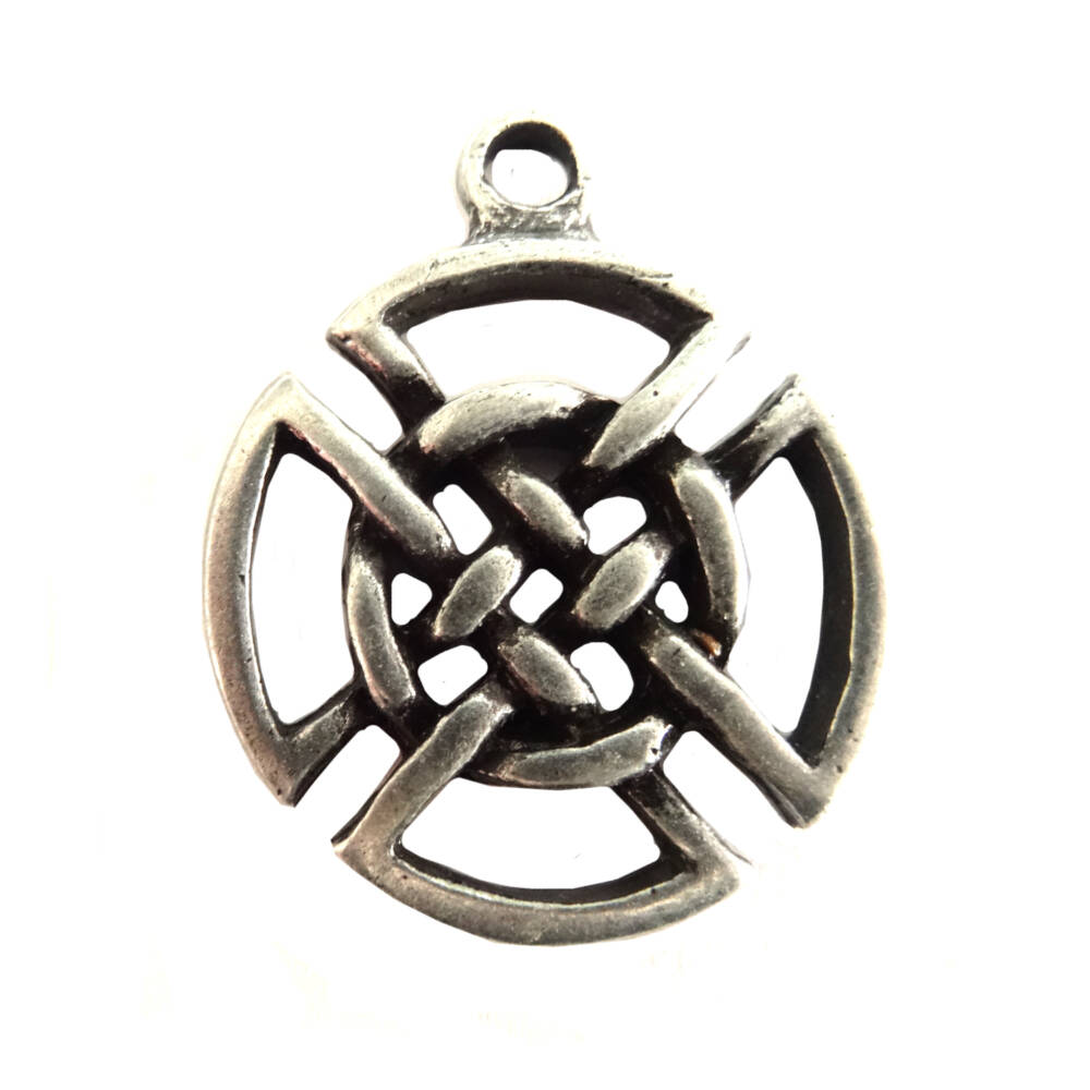 Leather-Steel Fashion Pendant Celtic Riddle