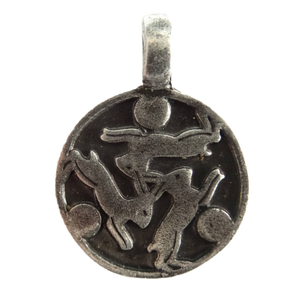 Leather-Steel Fashion Pendant Triple Rabbit