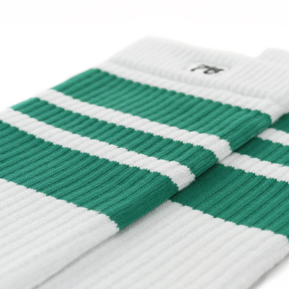 Spirit of 76 Knee Socks Oldschool Greens on White - Image 3