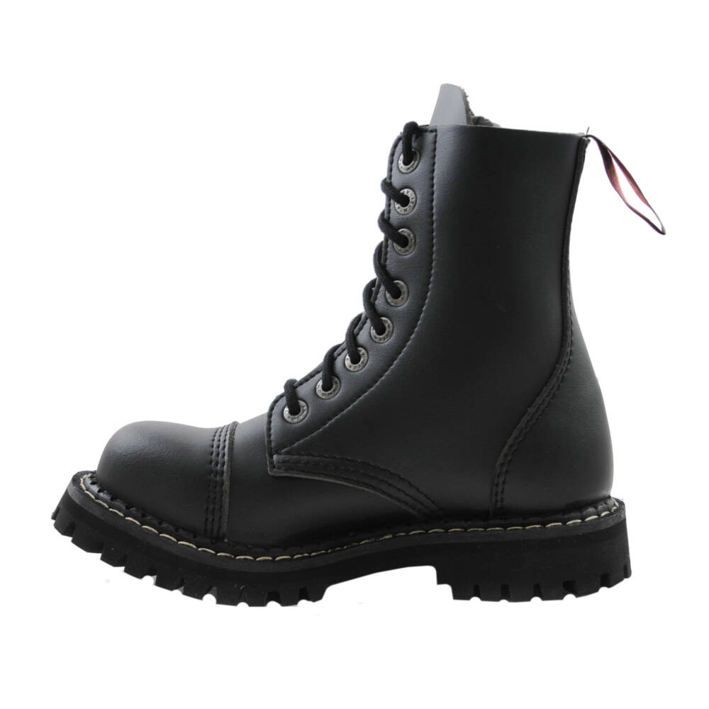 Angry Itch 8-Eye Gothic Punk Army Ranger Faux Leather Boots VEGAN - Image 4
