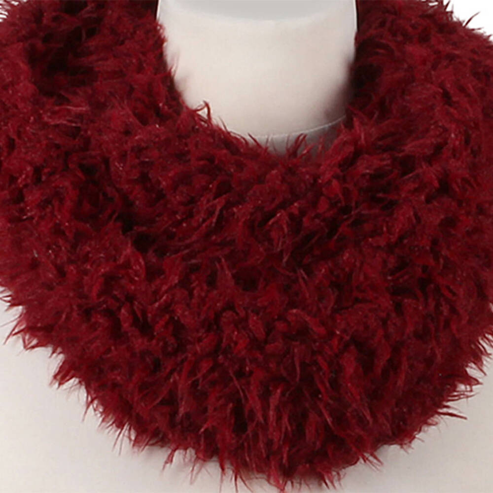 Mad Moonshine Loop Scarf Red Fur - Image 2