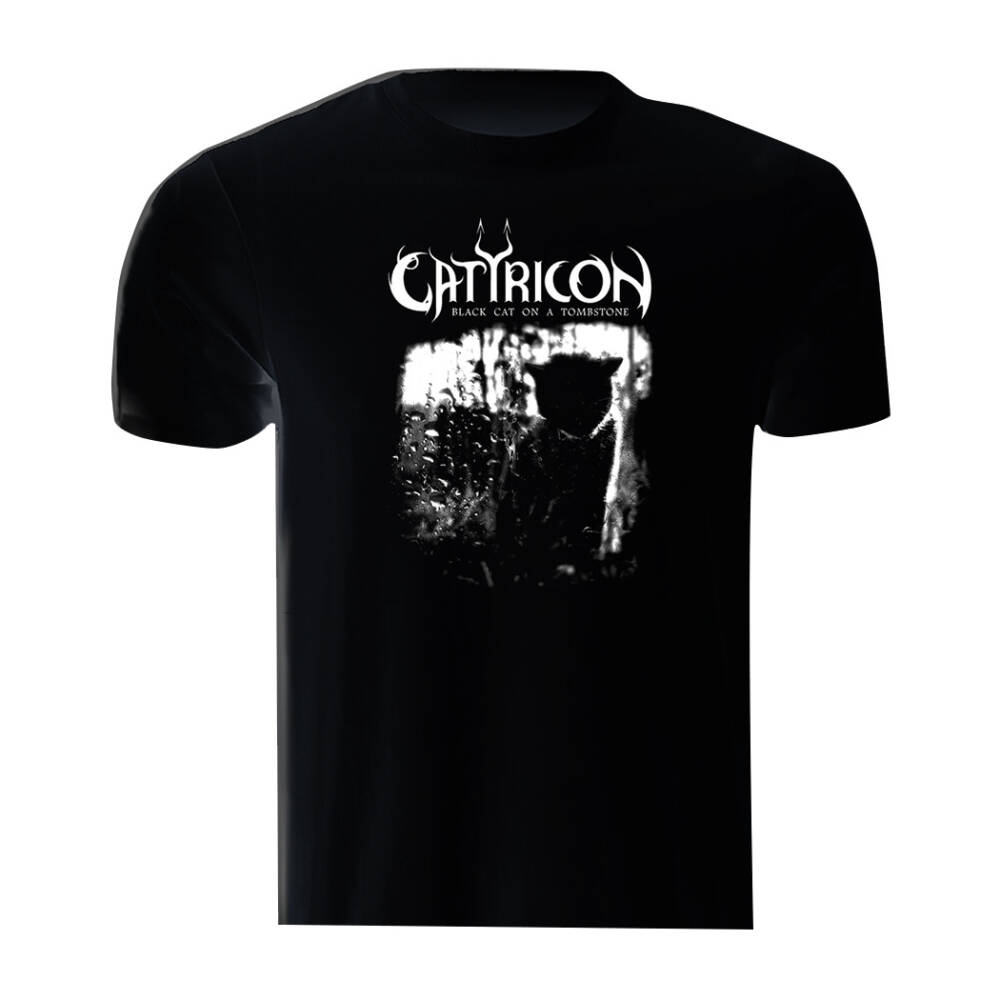 Gothicat Girly Catyricon - Black Cat on a Tombstone