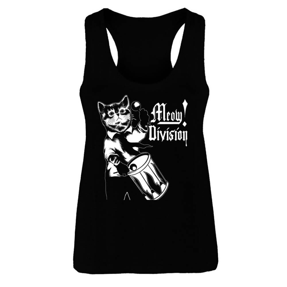 Gothicat Tank Top Meow Division - Cat Drummer