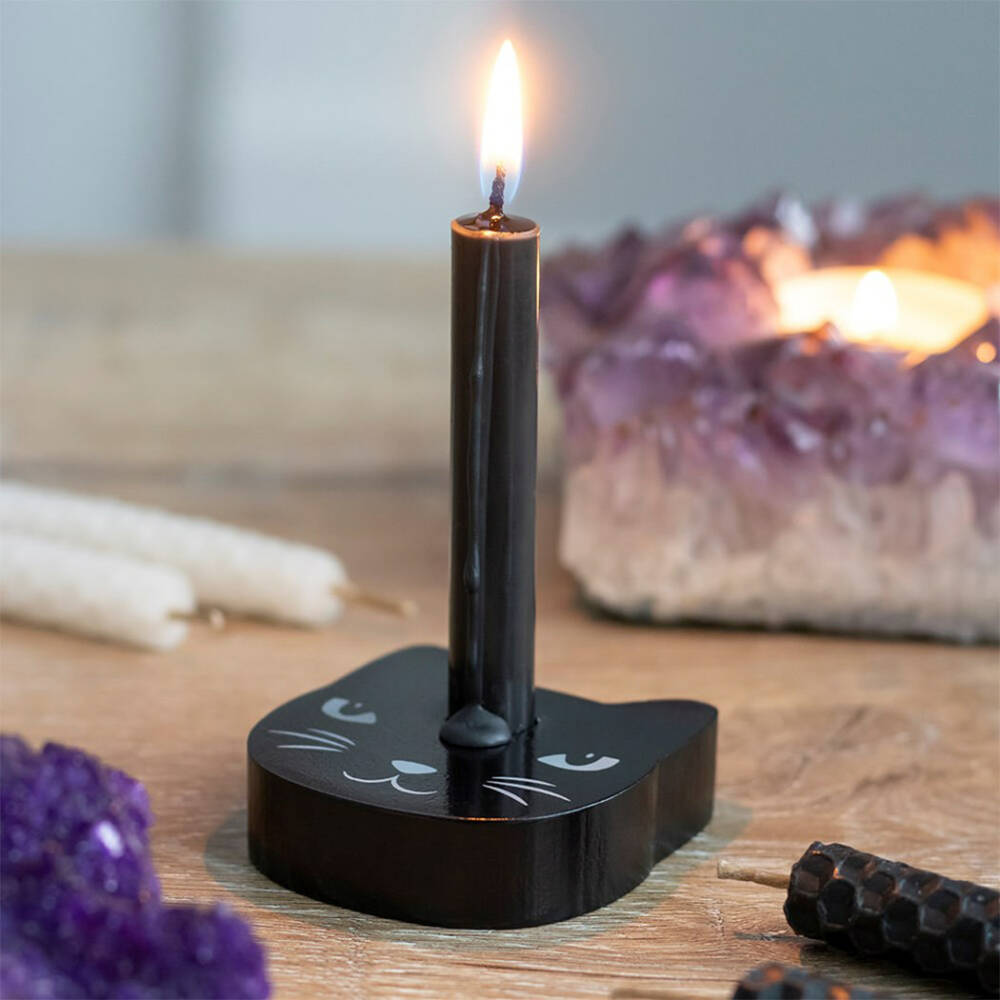 Spirit of Equinox Candlestick Black Cat Spell - Image 2