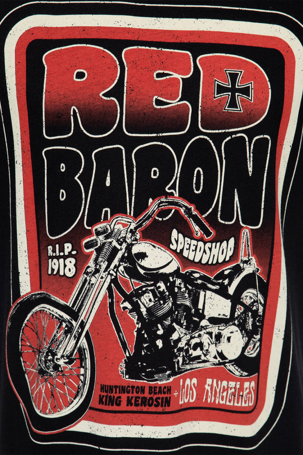 King Kerosin Red Baron Speedshop T-Shirt - Image 2