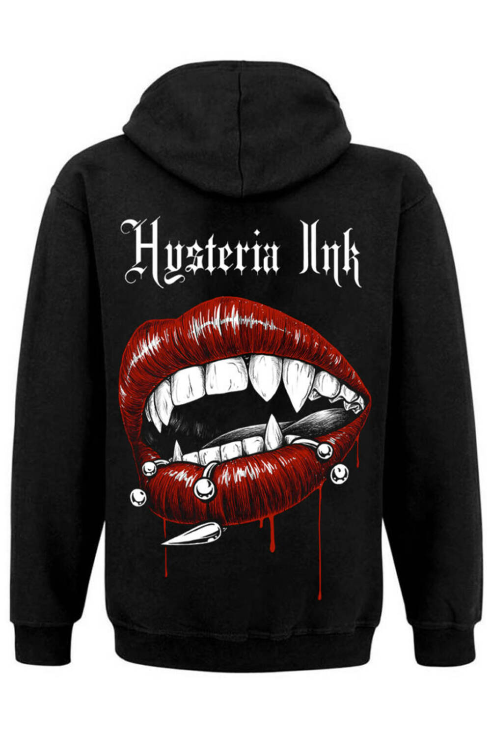 Hysteria Ink Zip Hoodie Vampire Lips Ink