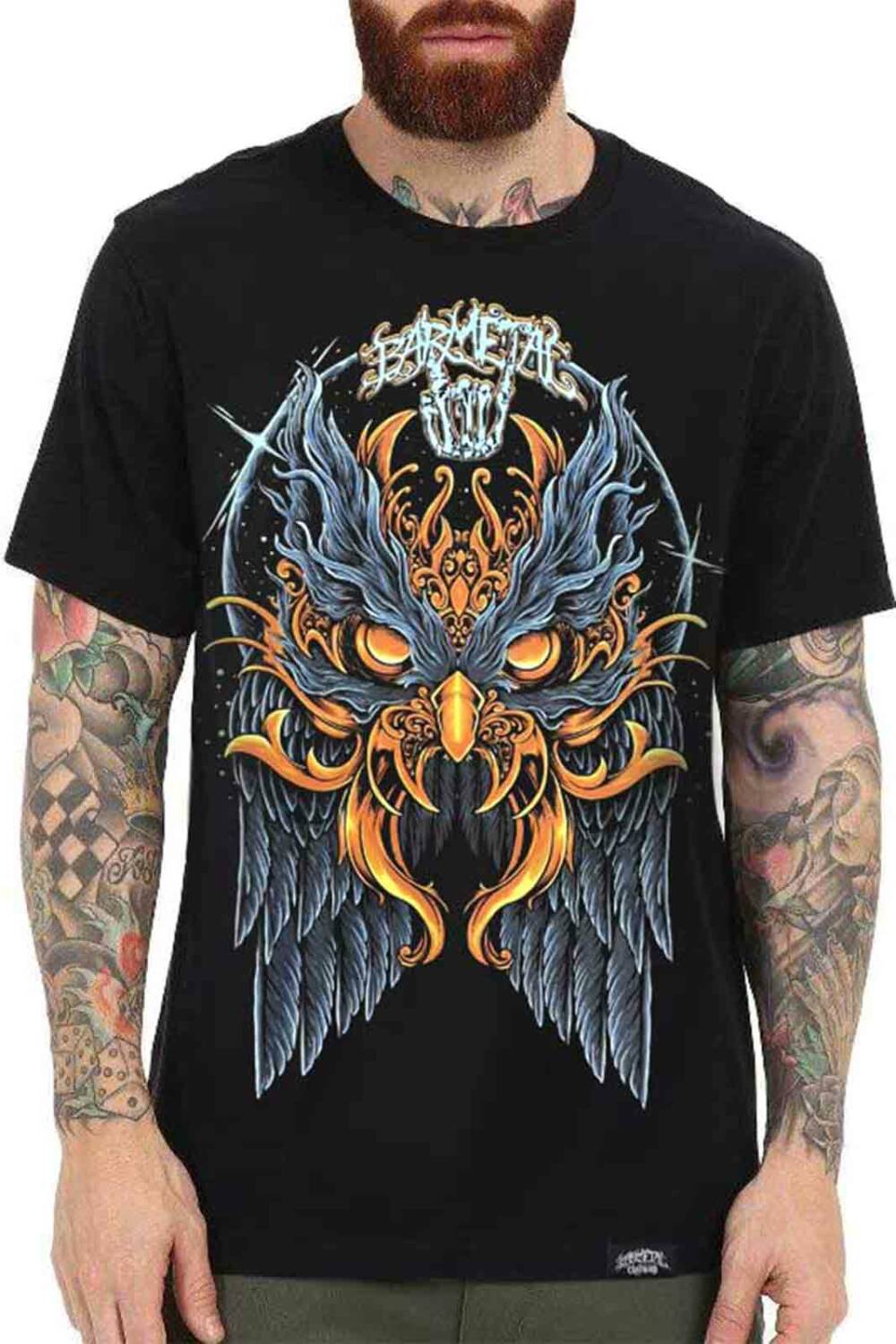 Bar Metal T-Shirt Obsessive Owl