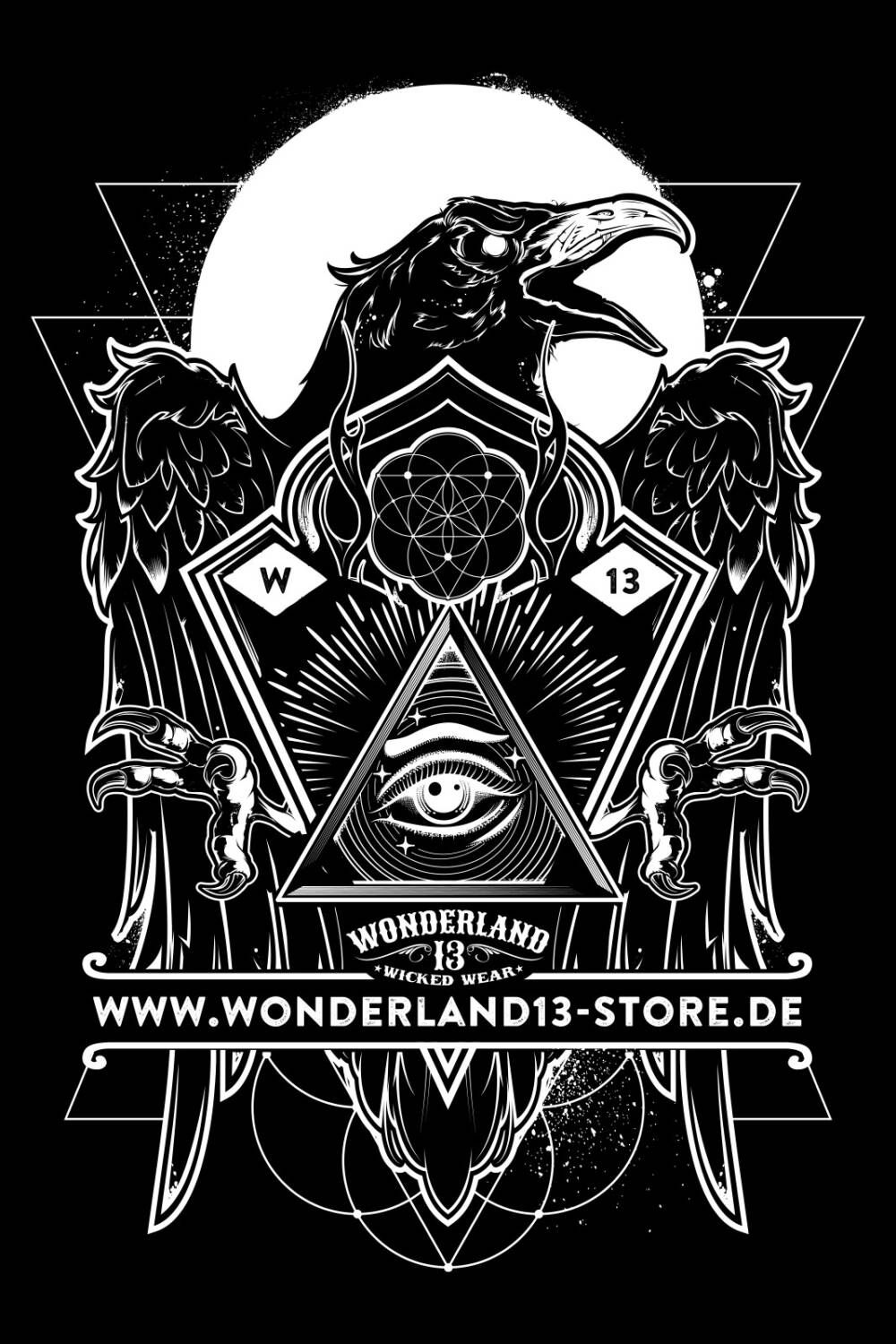 Wonderland 13 Mystic Raven T-Shirt - Image 3