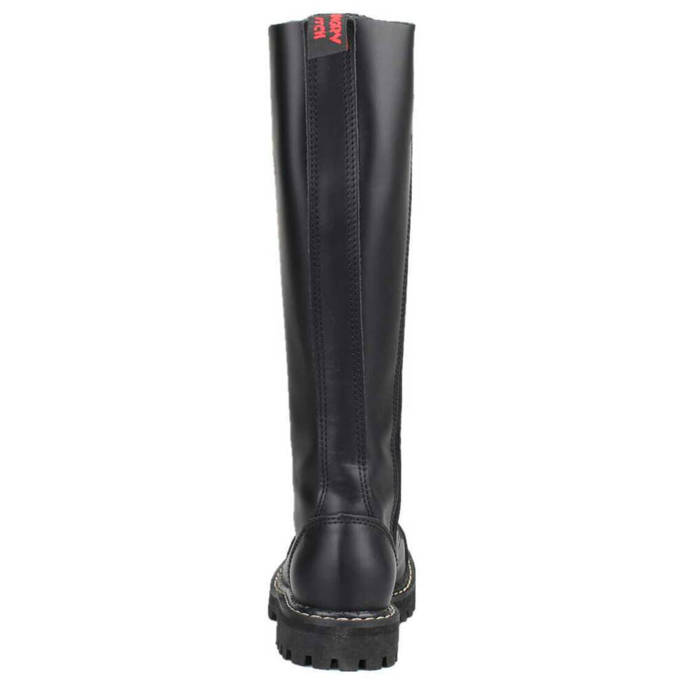 Angry Itch 20 Hole Gothic Punk Army Ranger Leather Boots - Image 5