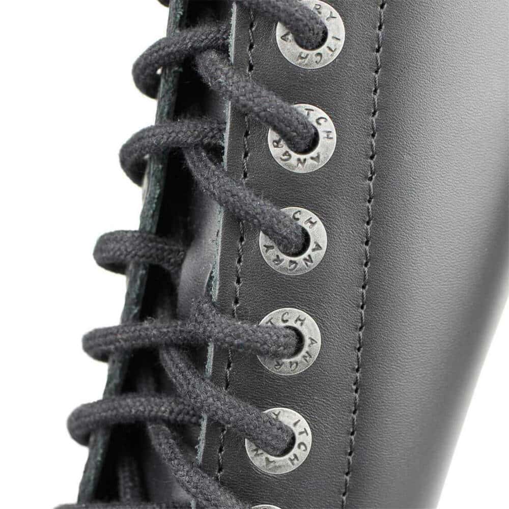 Angry Itch 20 Hole Gothic Punk Army Ranger Leather Boots - Image 7