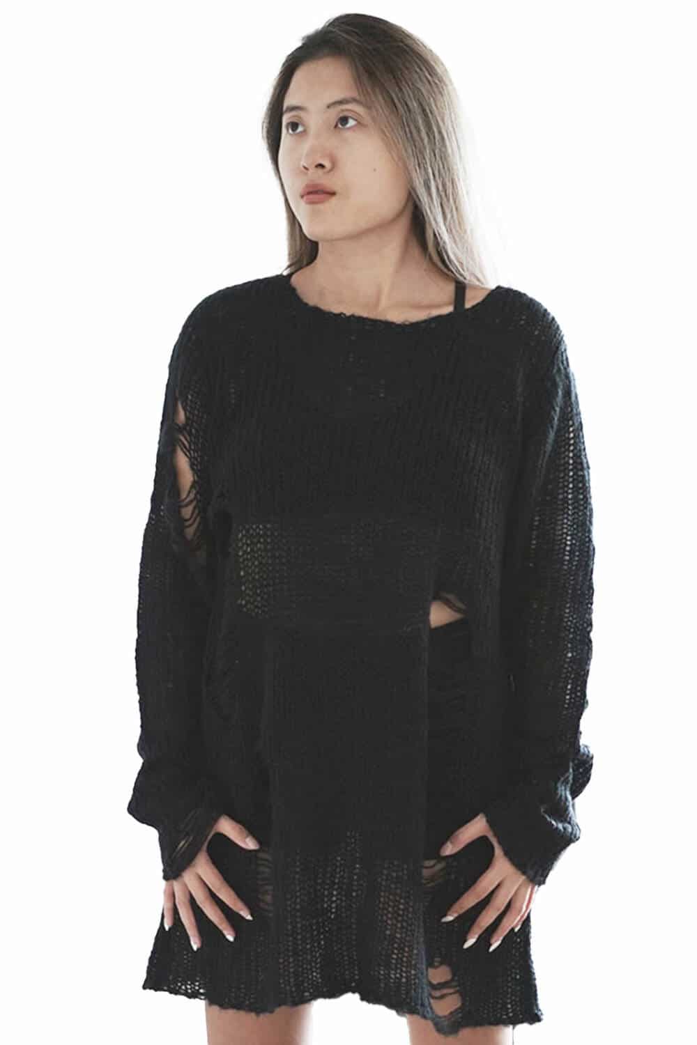 Moonattic Sweater Emotic Black