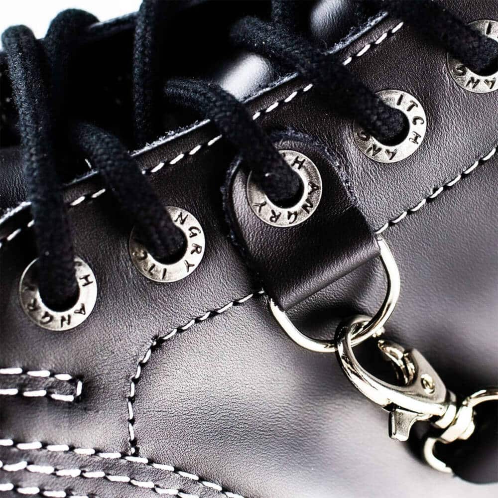 Angry Itch 10 Hole 3 Straps Gothic Punk Army Ranger Leather Boots - Image 6