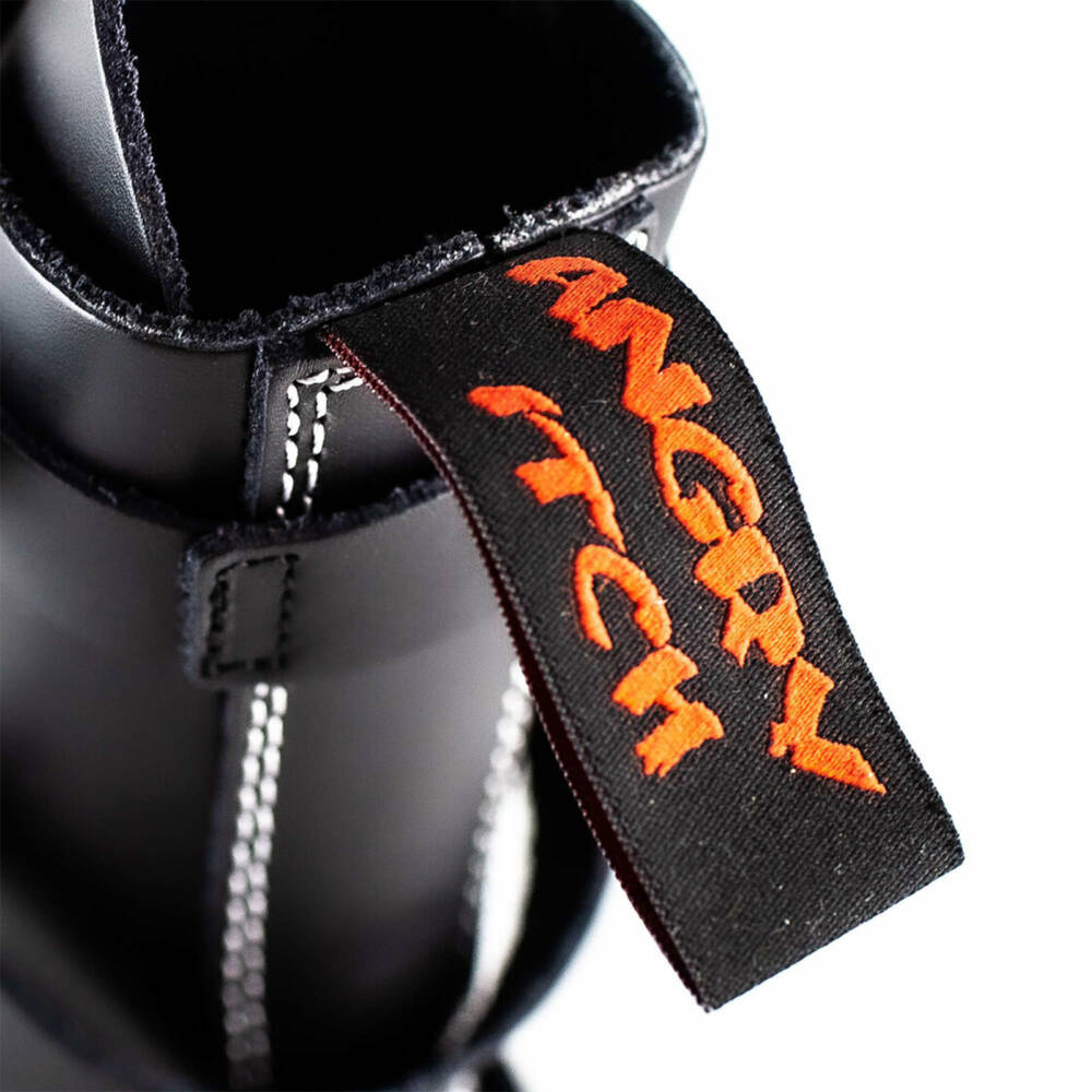 Angry Itch 10 Hole 3 Straps Gothic Punk Army Ranger Leather Boots - Image 7
