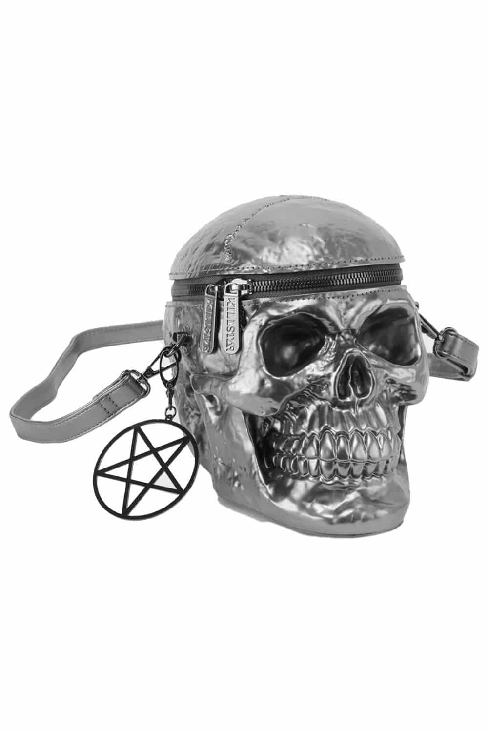 Killstar Handbag Gunmetal Grave Digger Skull