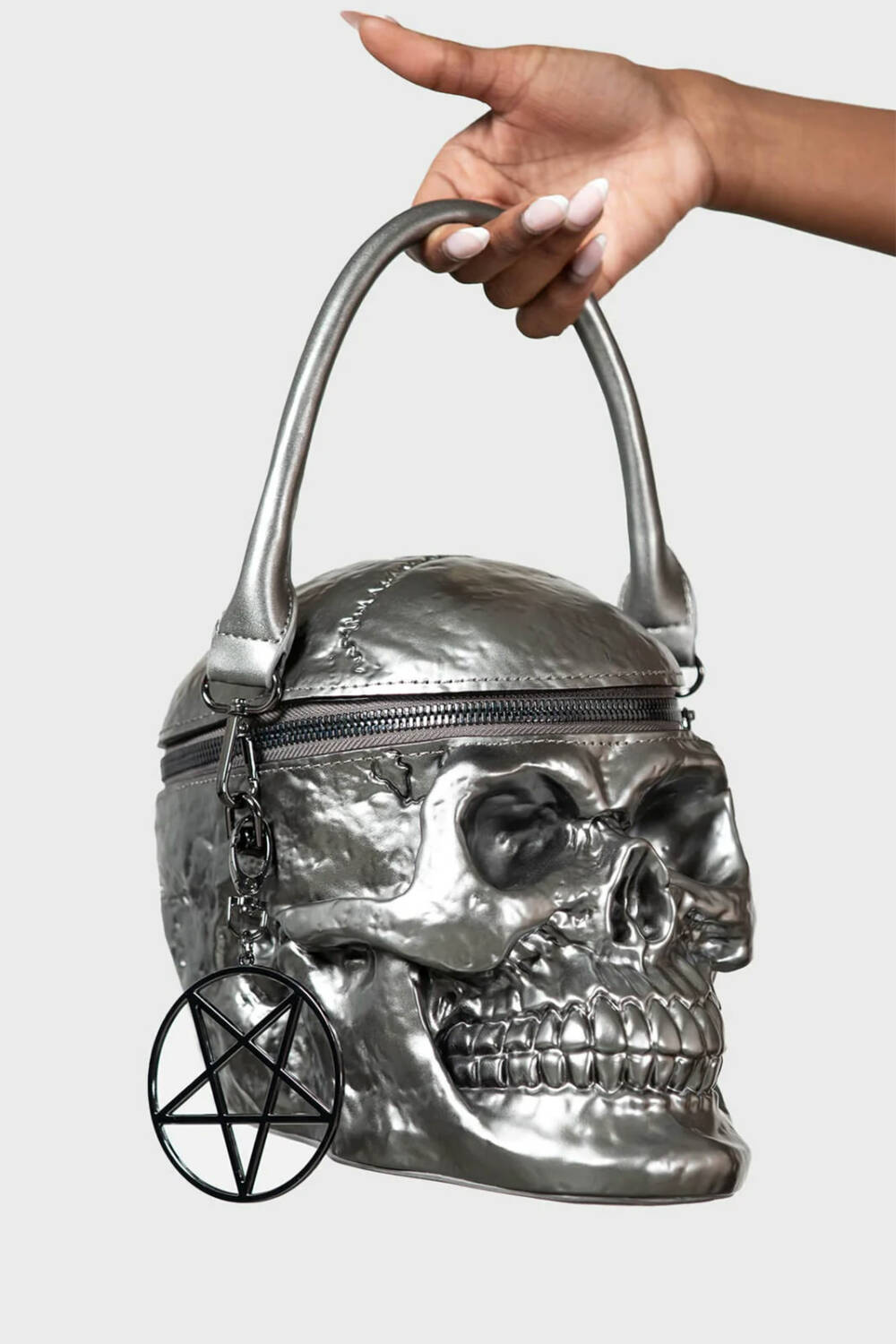 Killstar Handbag Gunmetal Grave Digger Skull - Image 2