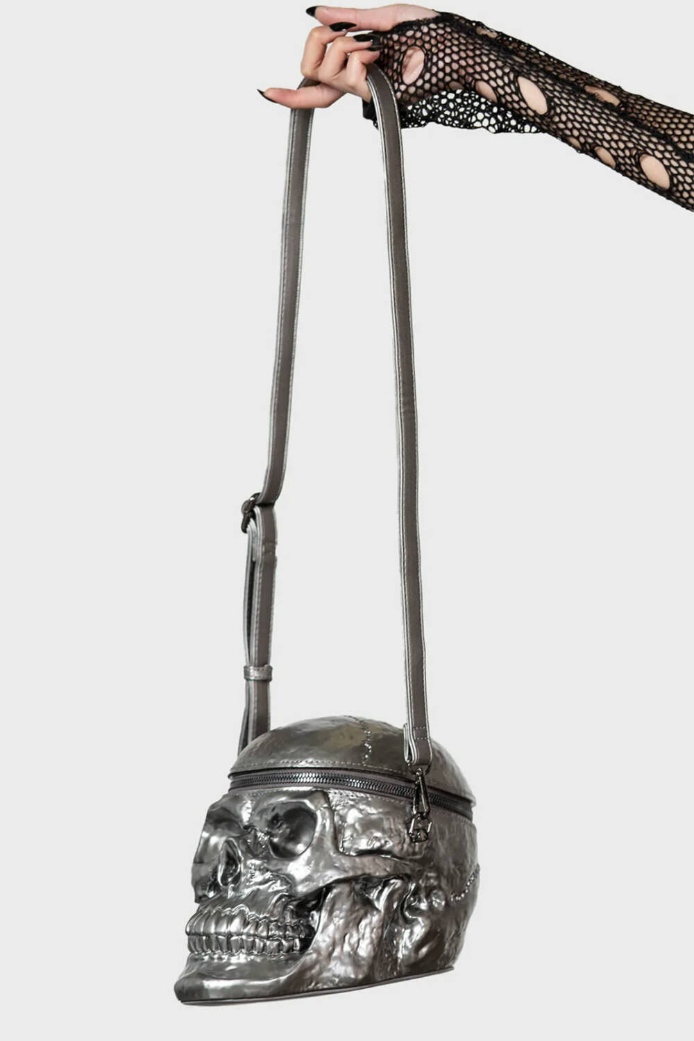Killstar Handbag Gunmetal Grave Digger Skull - Image 4
