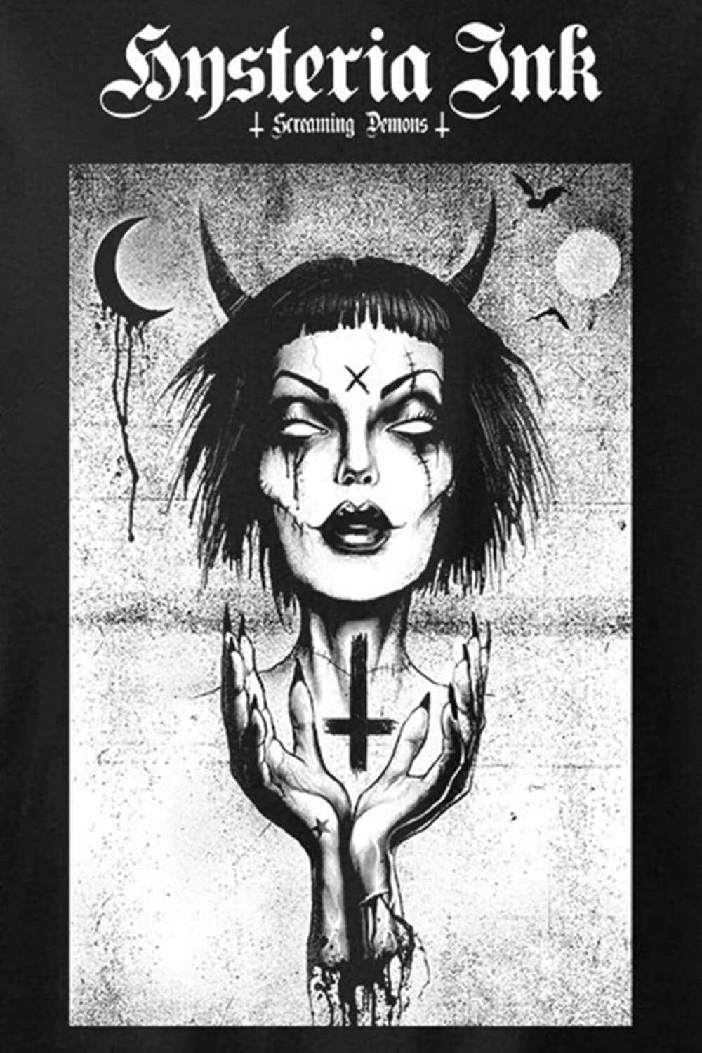 Hysteria Ink T-Shirt Screaming Demons Witch - Image 2