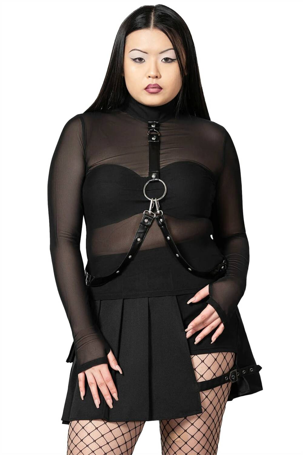 Killstar Top Mock Widow Mesh