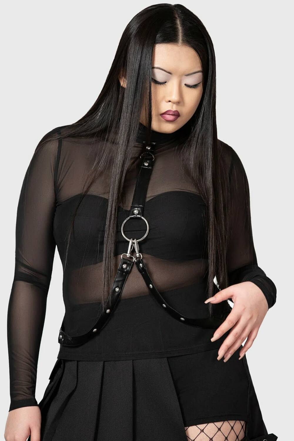 Killstar Top Mock Widow Mesh - Image 2
