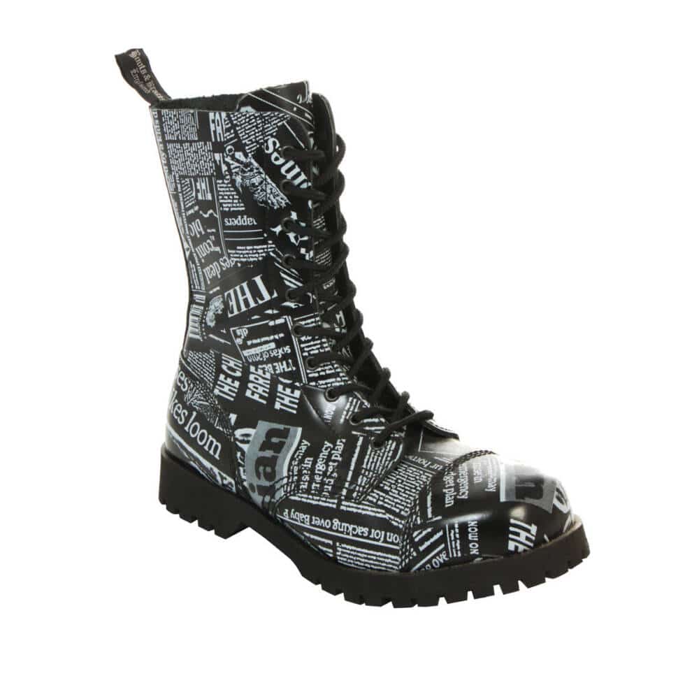 Boots & Braces 10 Eye Boots Newspaper