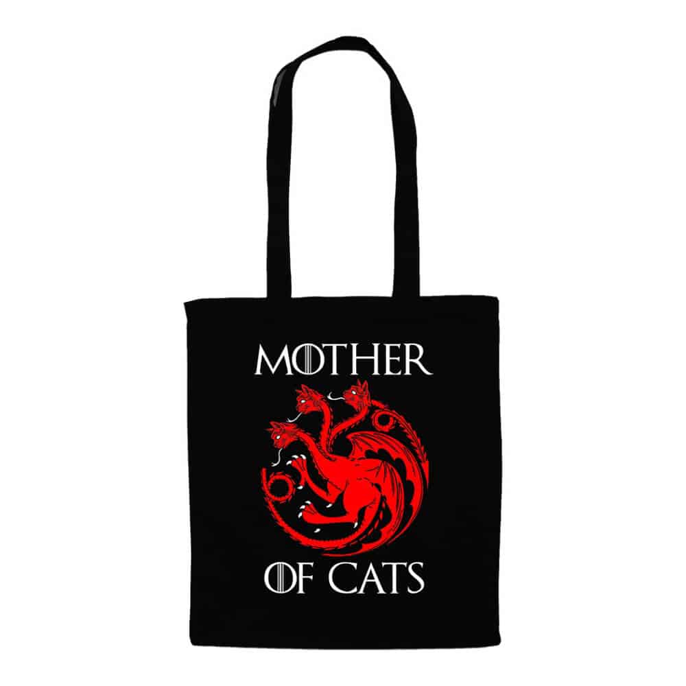 Mother of Cats Fabric Bag - Red Triple Dragon