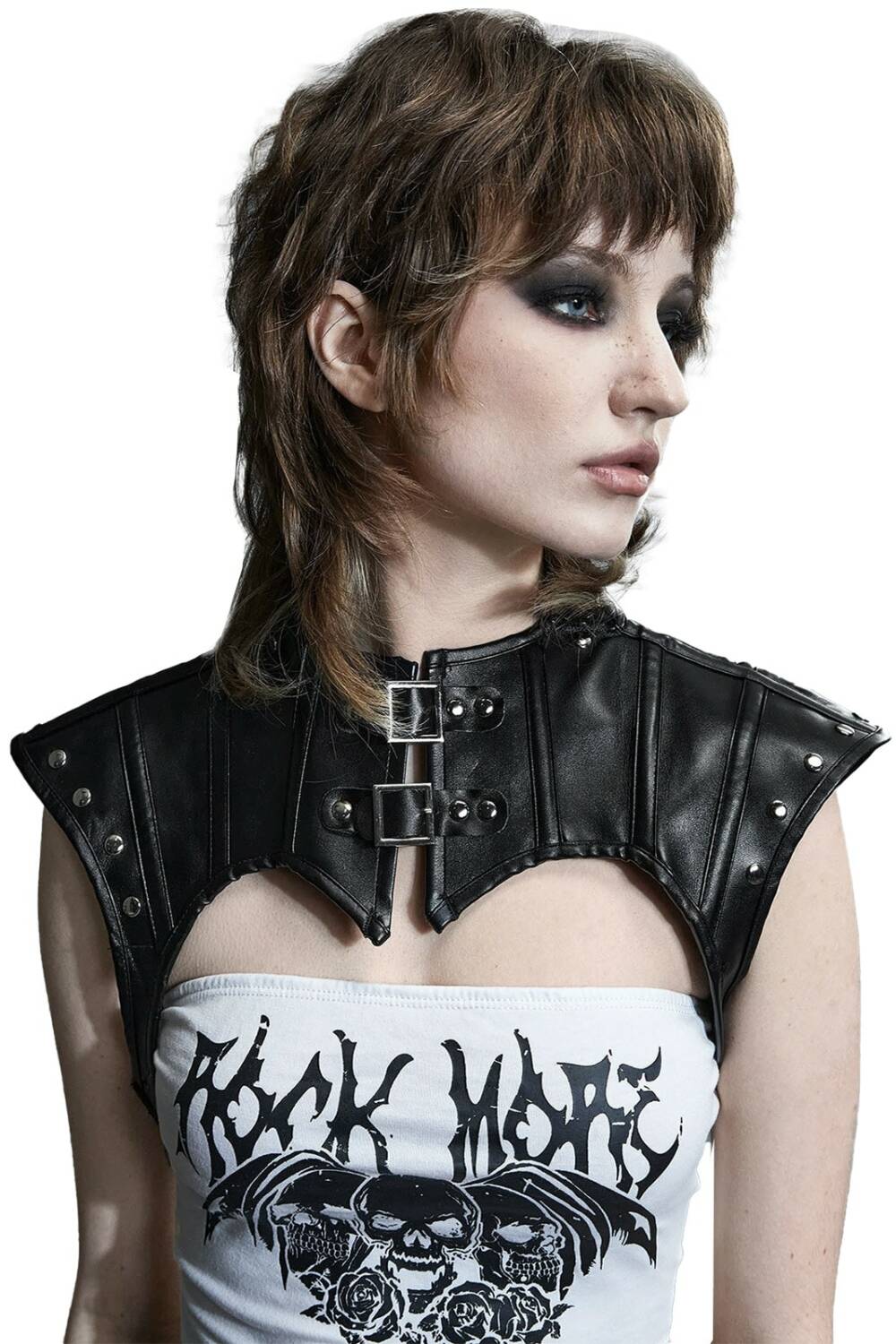 Romwe Neck Corset Topo