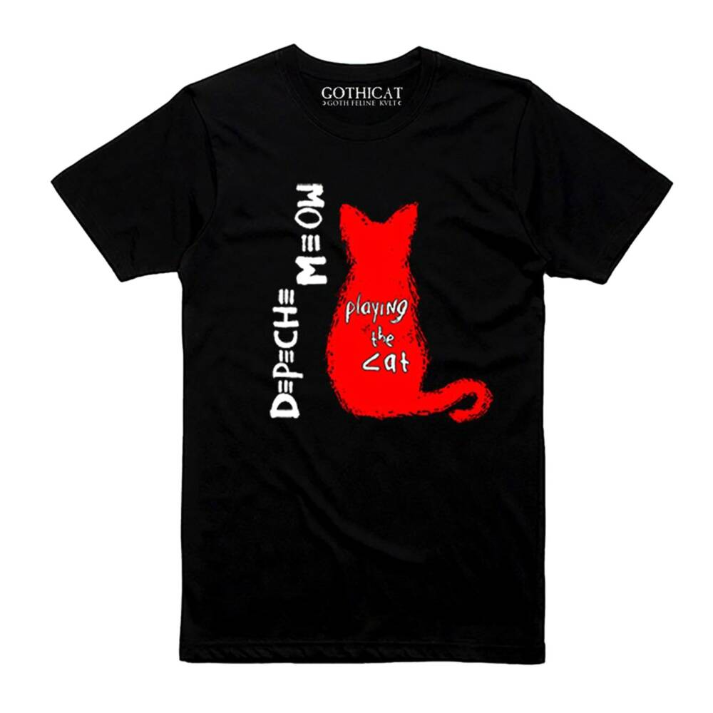 Gothicat T-Shirt Depeche Meow - Playing the Cat