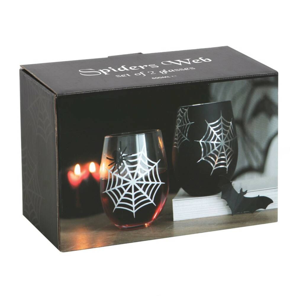 Spirit of Equinox Wine Glass Set Spider and Web - Image 3