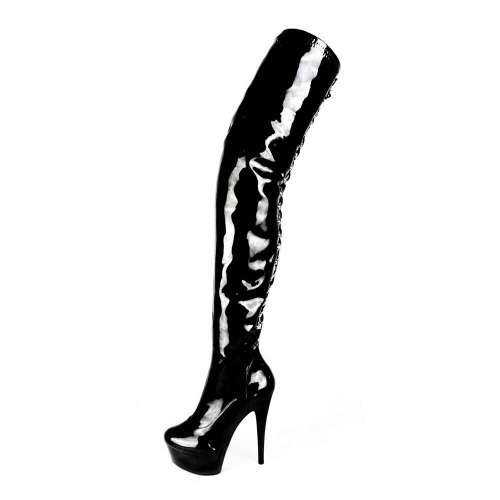 Erogance overknee boots stretch lacquer Iskierka - Image 3