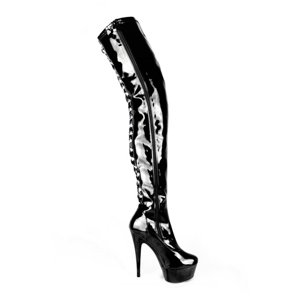 Erogance overknee boots stretch lacquer Iskierka - Image 4