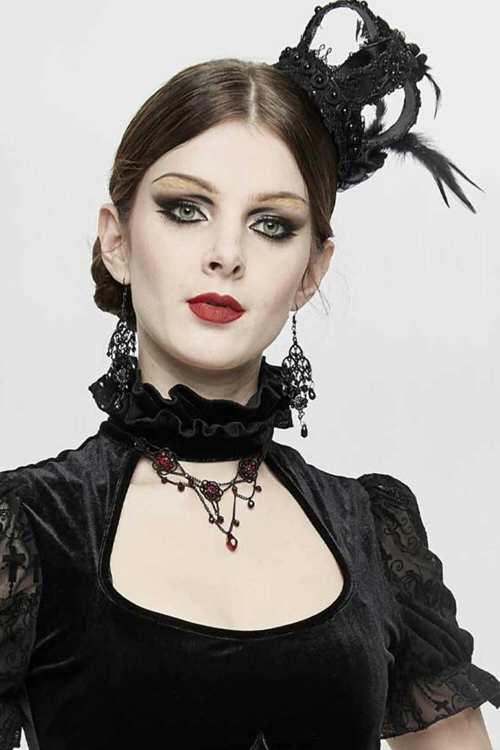 Devil Fashion Mini Hat Gothic Queen Crown - Image 3