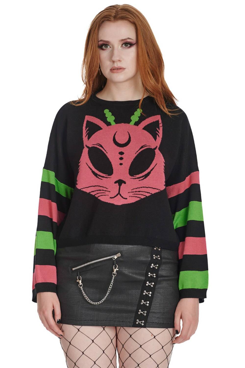 Banned sweater Pink Alien Cat