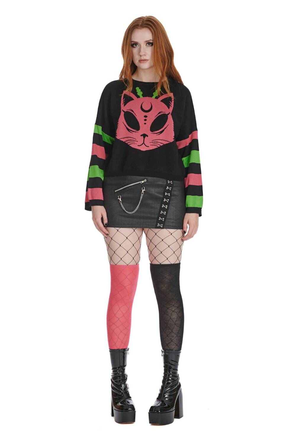 Banned sweater Pink Alien Cat - Image 4