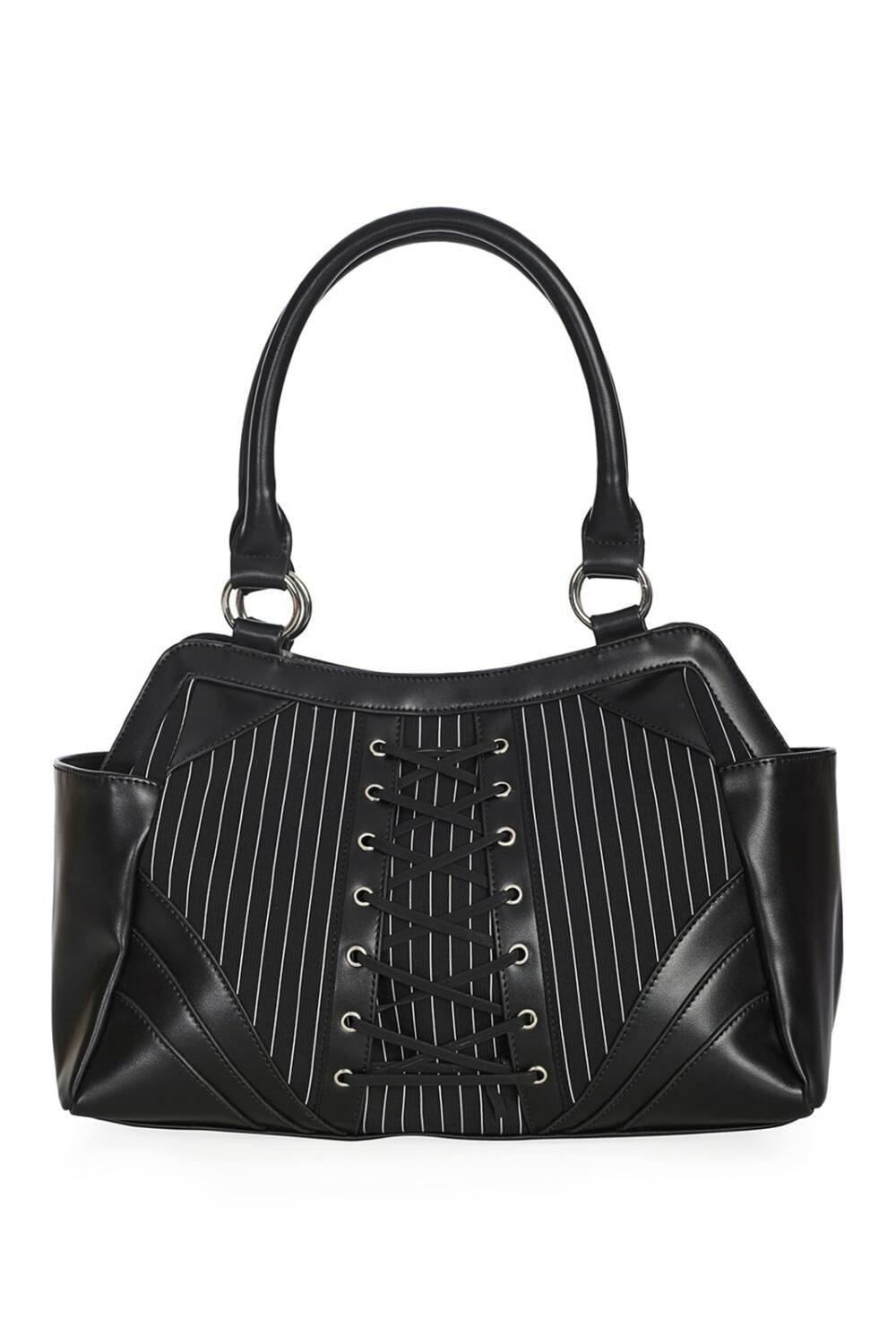 Banned handbag Black Core Pinstripe