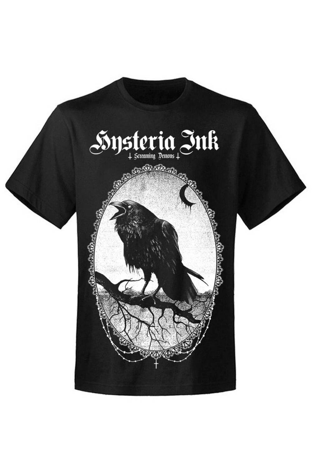 Hysteria Ink T-Shirt Black Crow