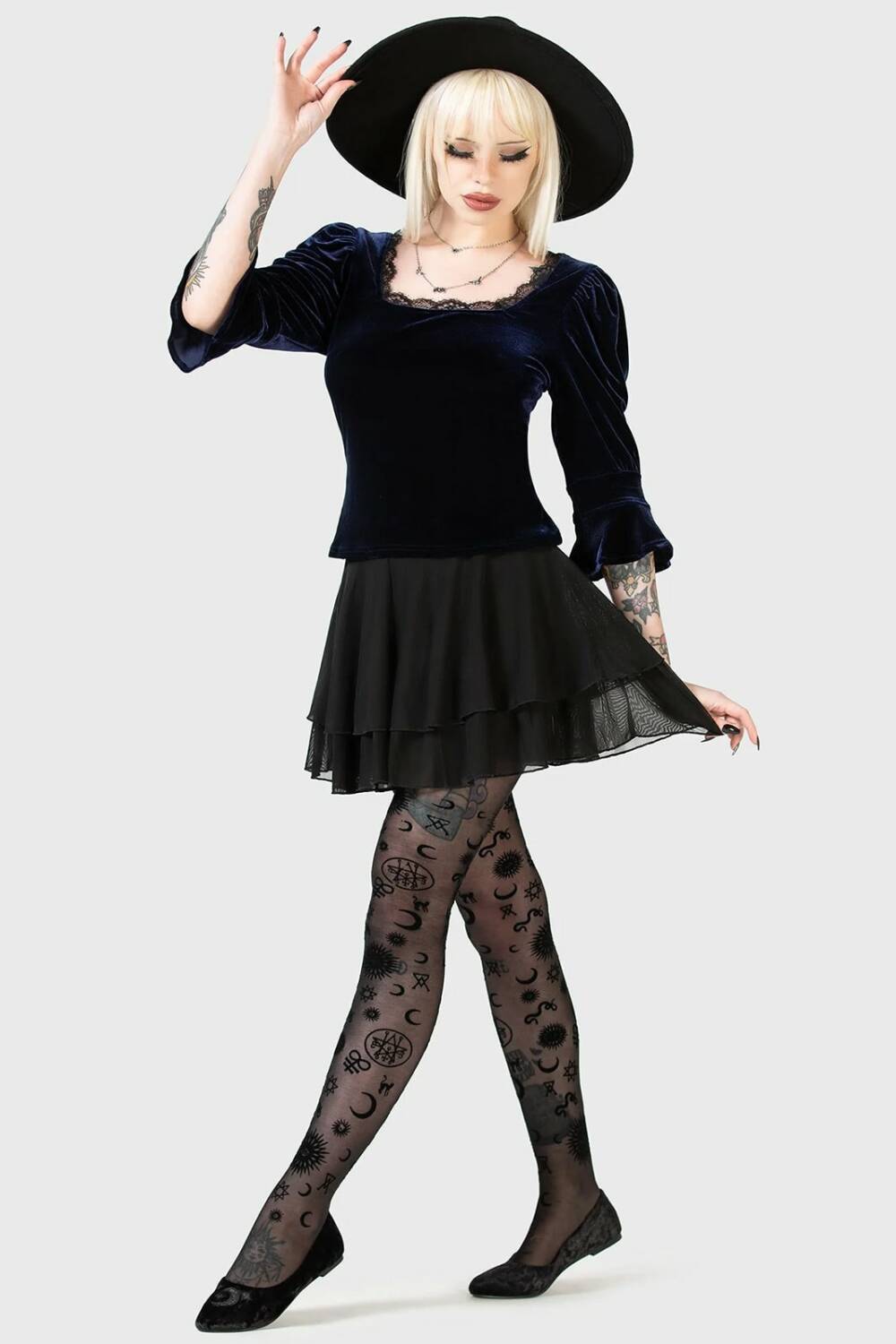 Killstar Top Dottie Dottie Velvet - Image 3