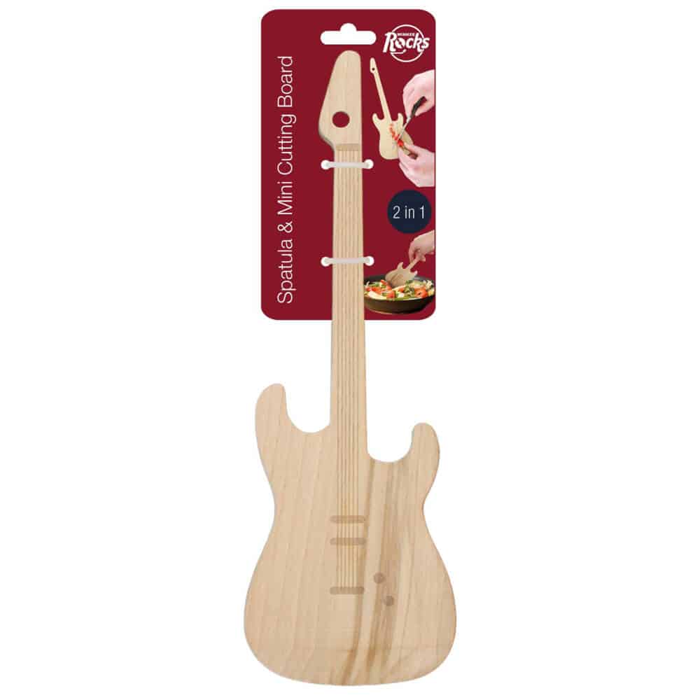 Winkee Rocks spatula and cutting board Guitar