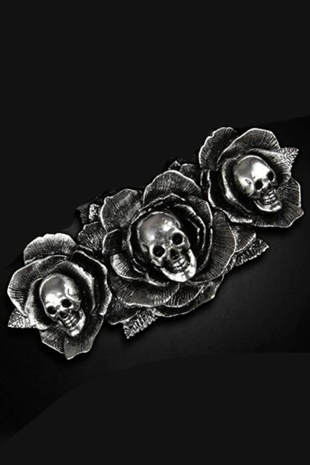 Restyle hair clip Roses and Skulls