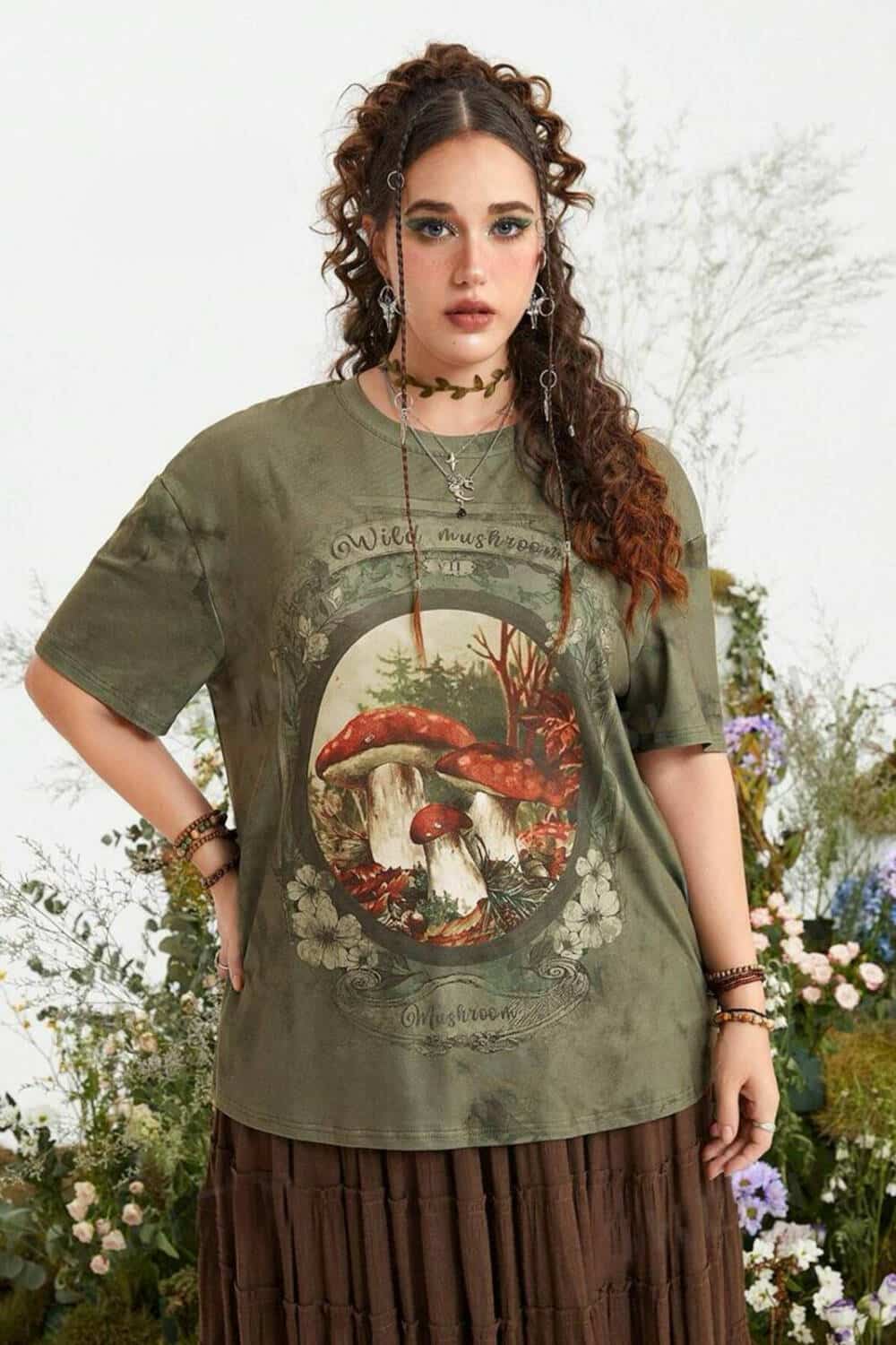 Romwe T-Shirt Wild Mushroom - Image 2