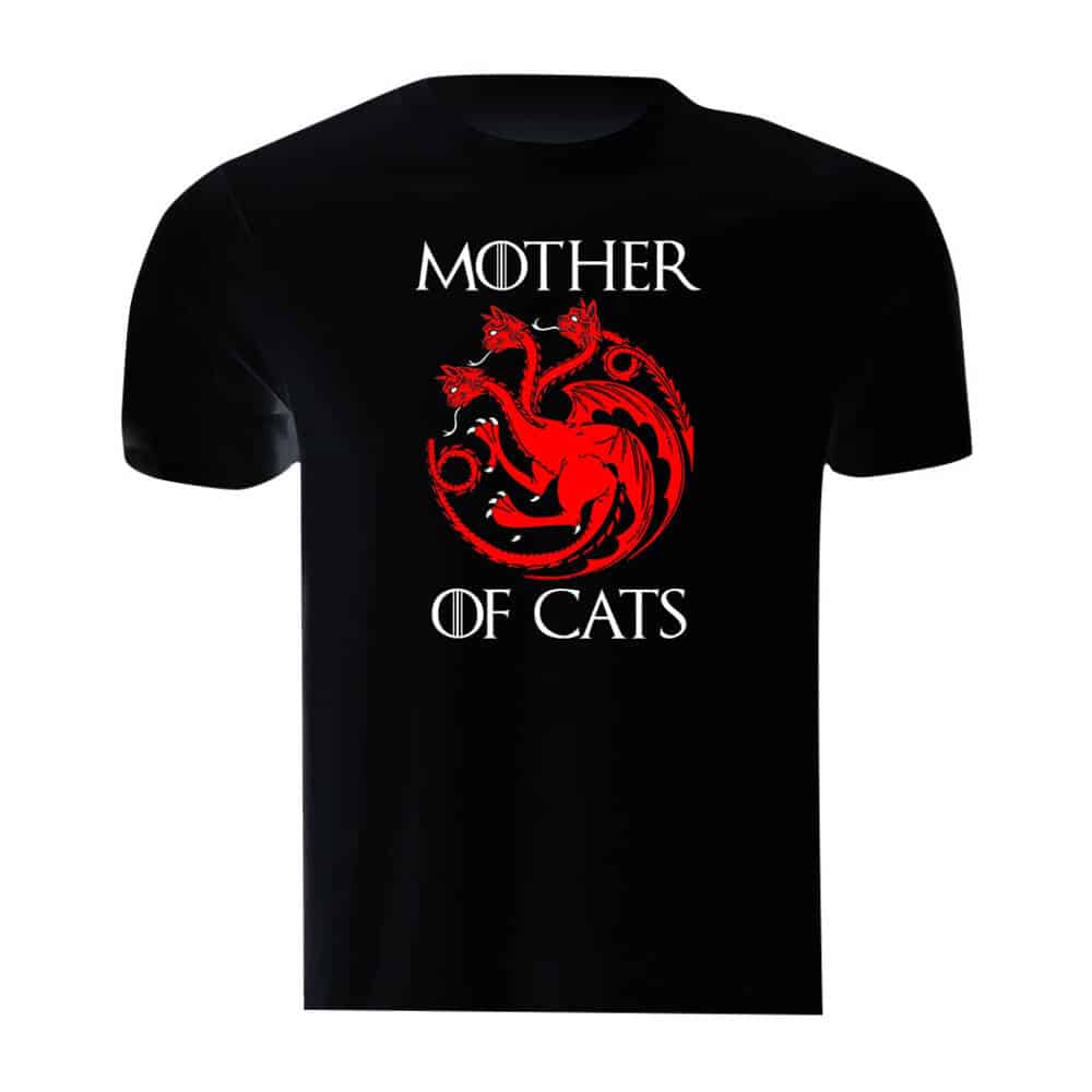 Gothicat T-Shirt Mother of Cats - Red Triple Dragon