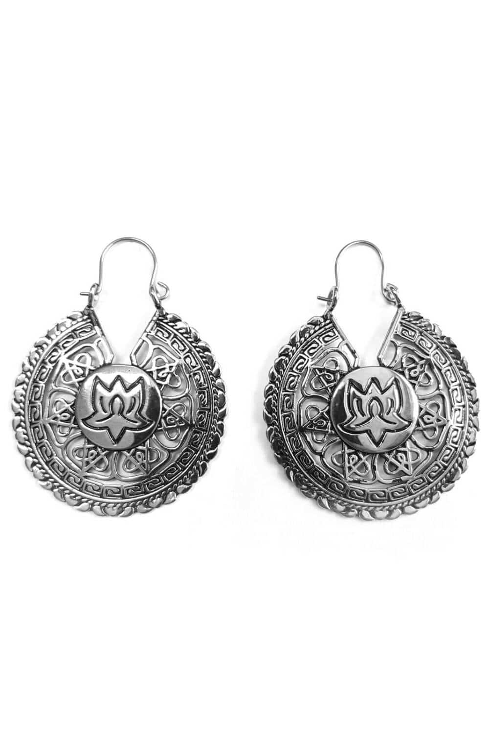 White Dragon earrings Closed Seal
