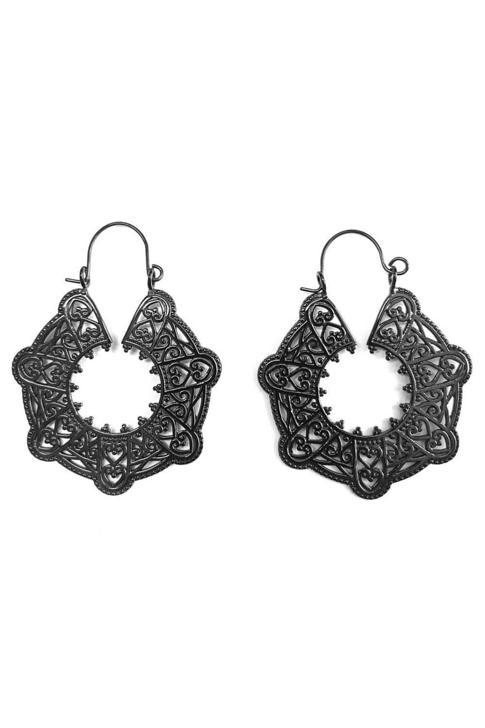 White Dragon earrings Opened Seal