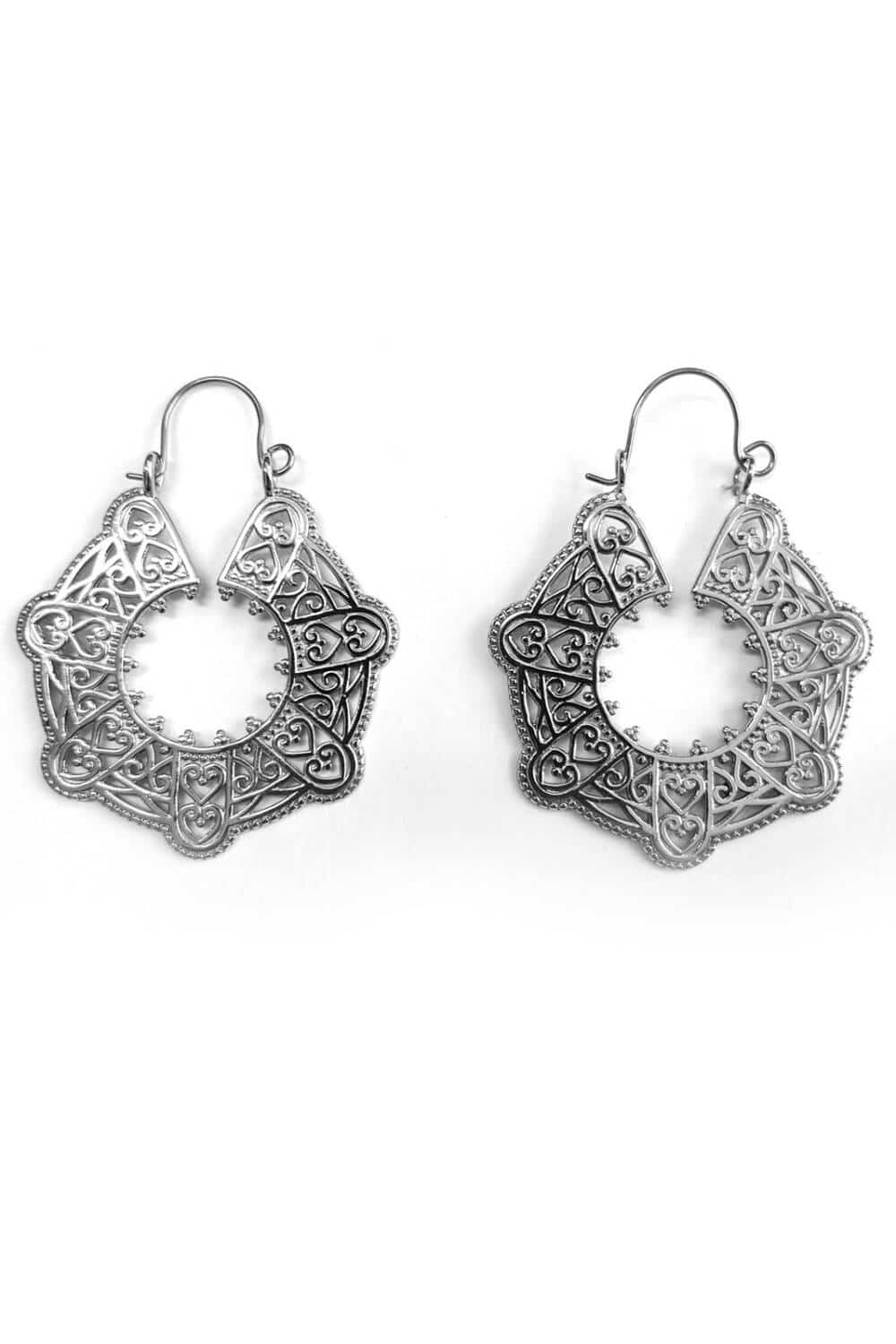 White Dragon earrings Opened Seal