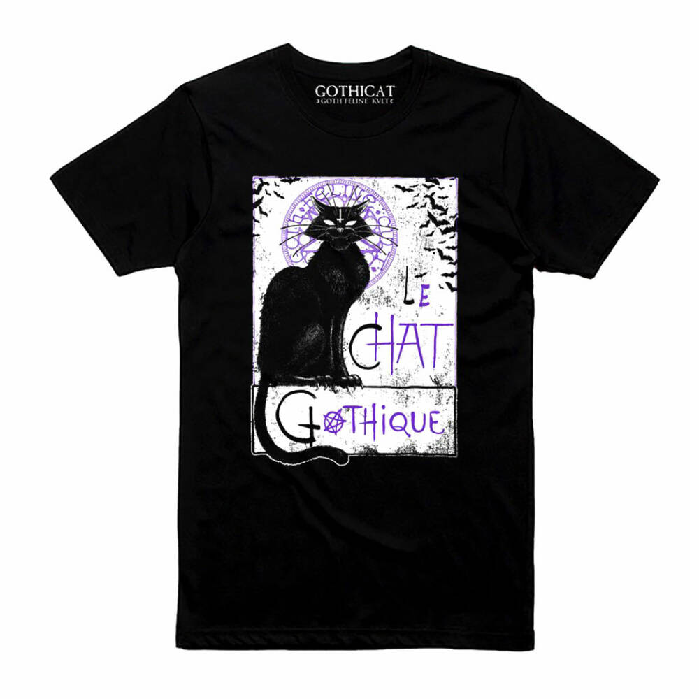 Gothicat T-Shirt Le Chat Gothique Noir