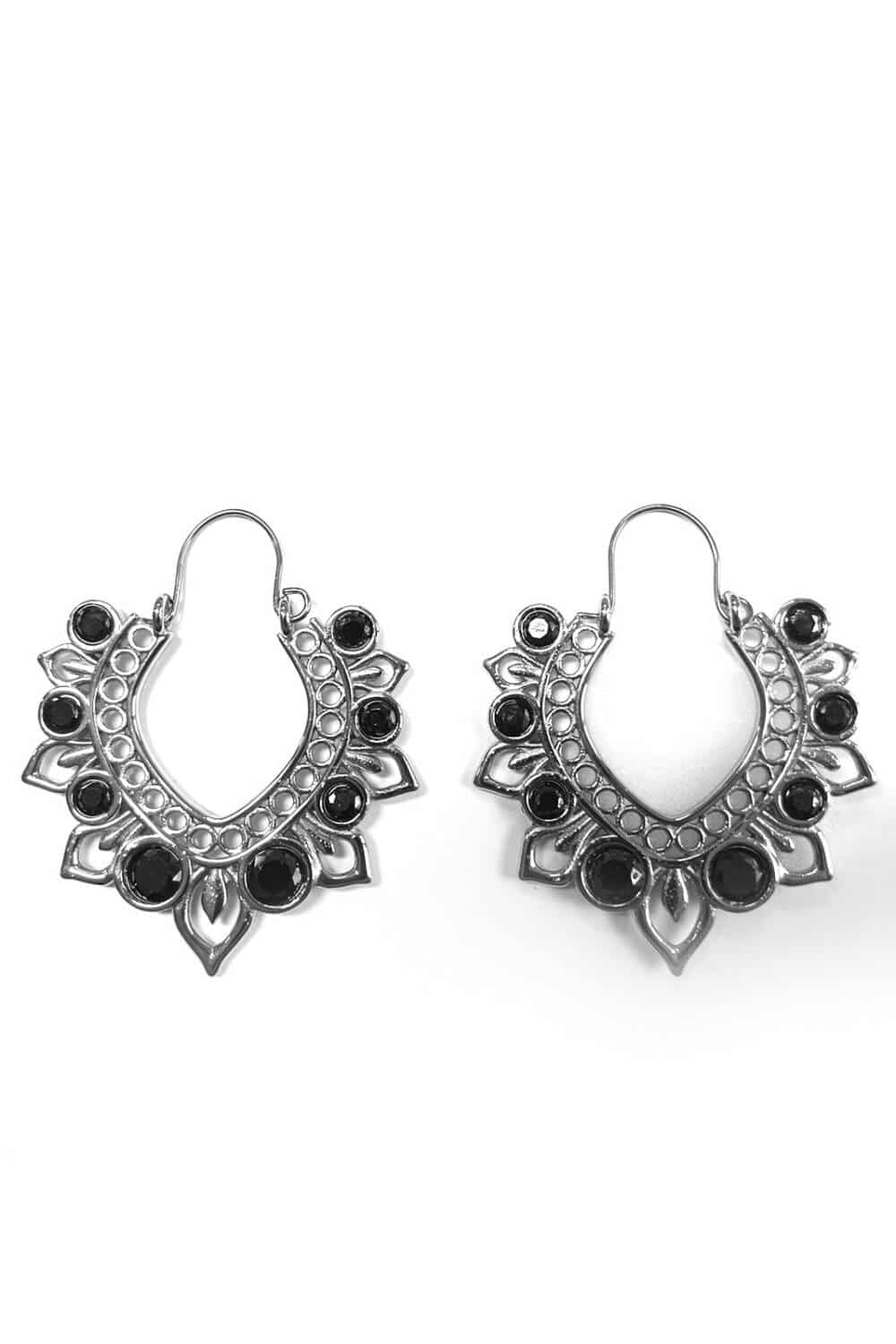 White Dragon earrings Twisted Heart