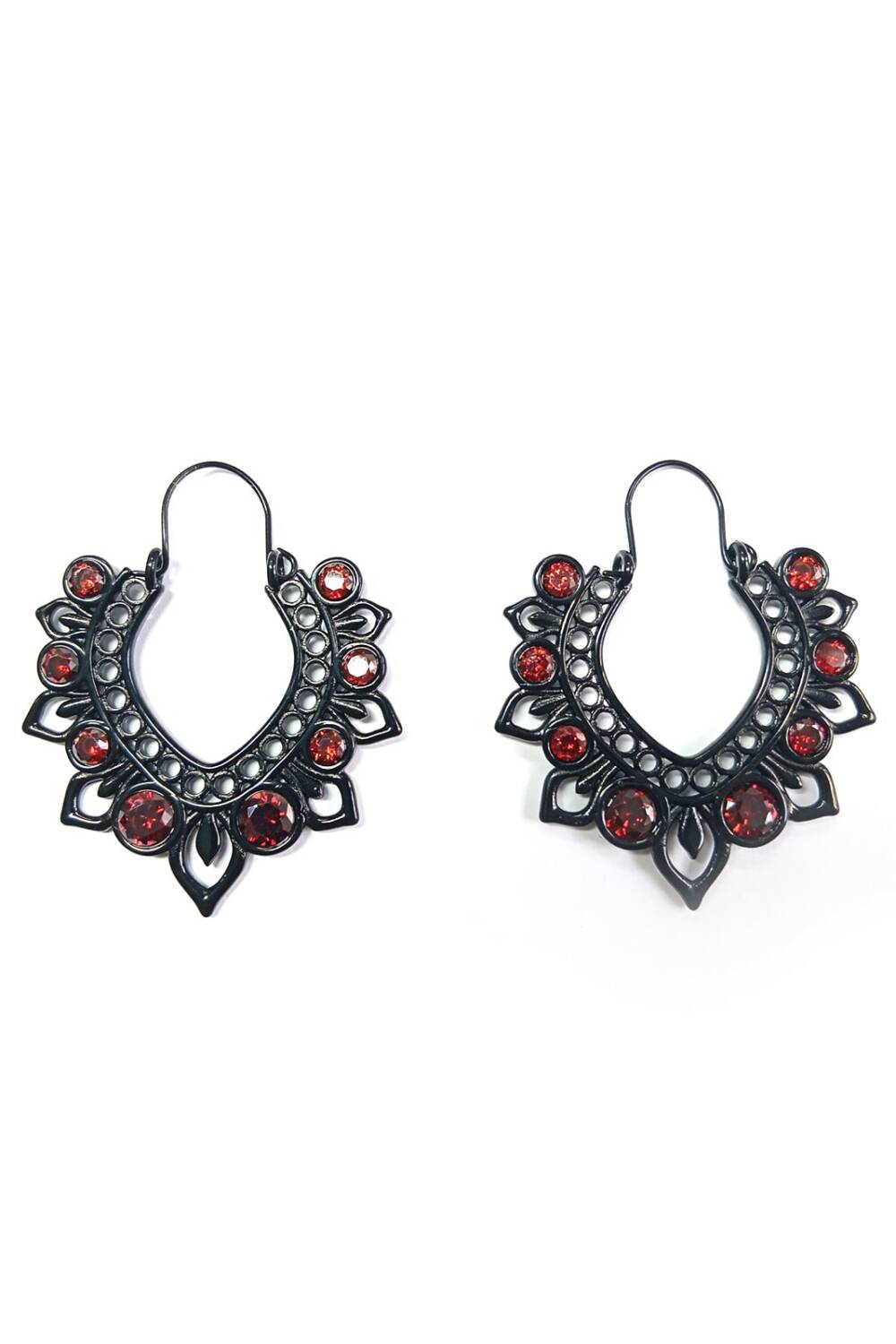 White Dragon earrings Twisted Heart
