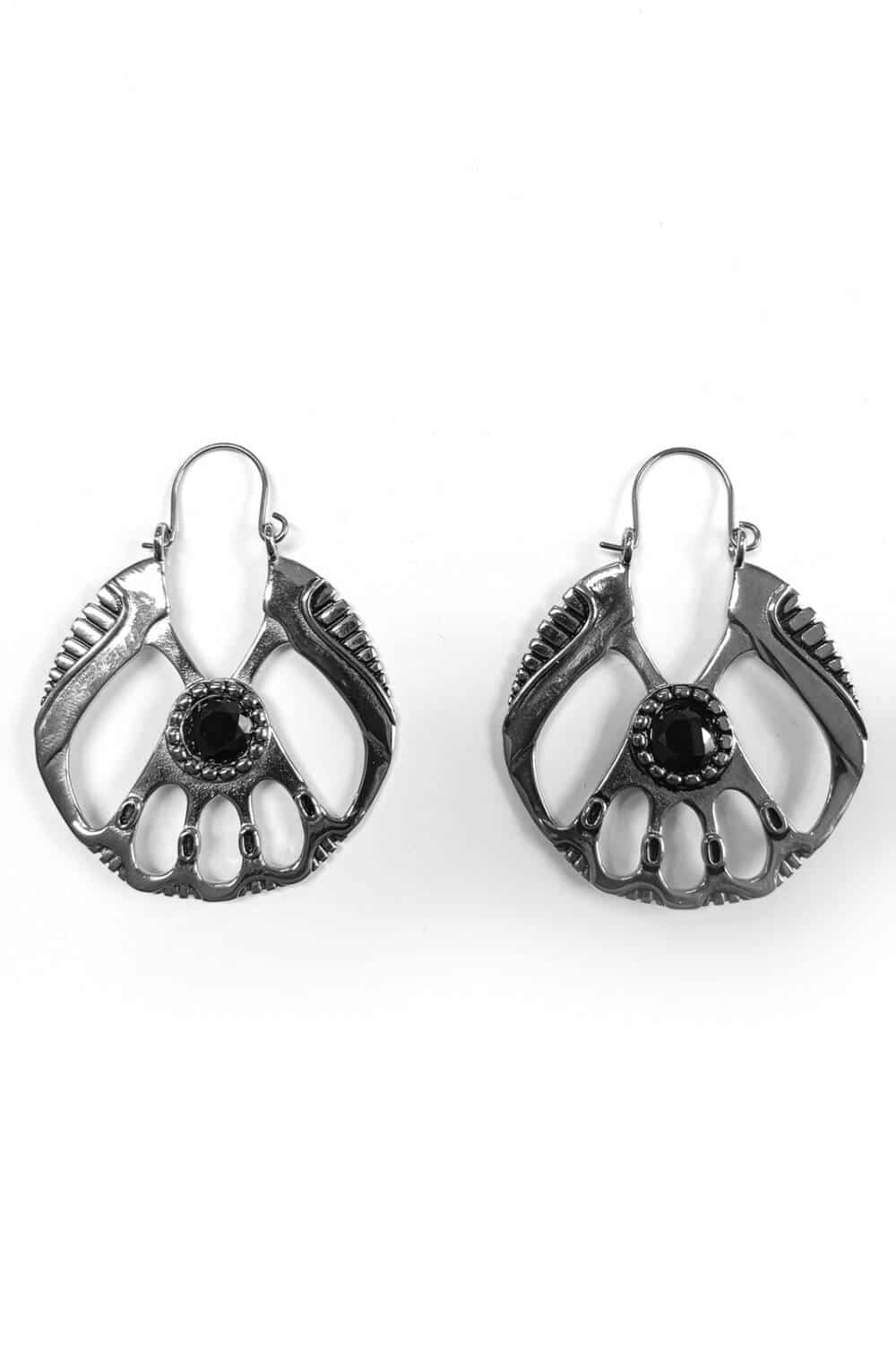 White Dragon earrings Divine Footprints