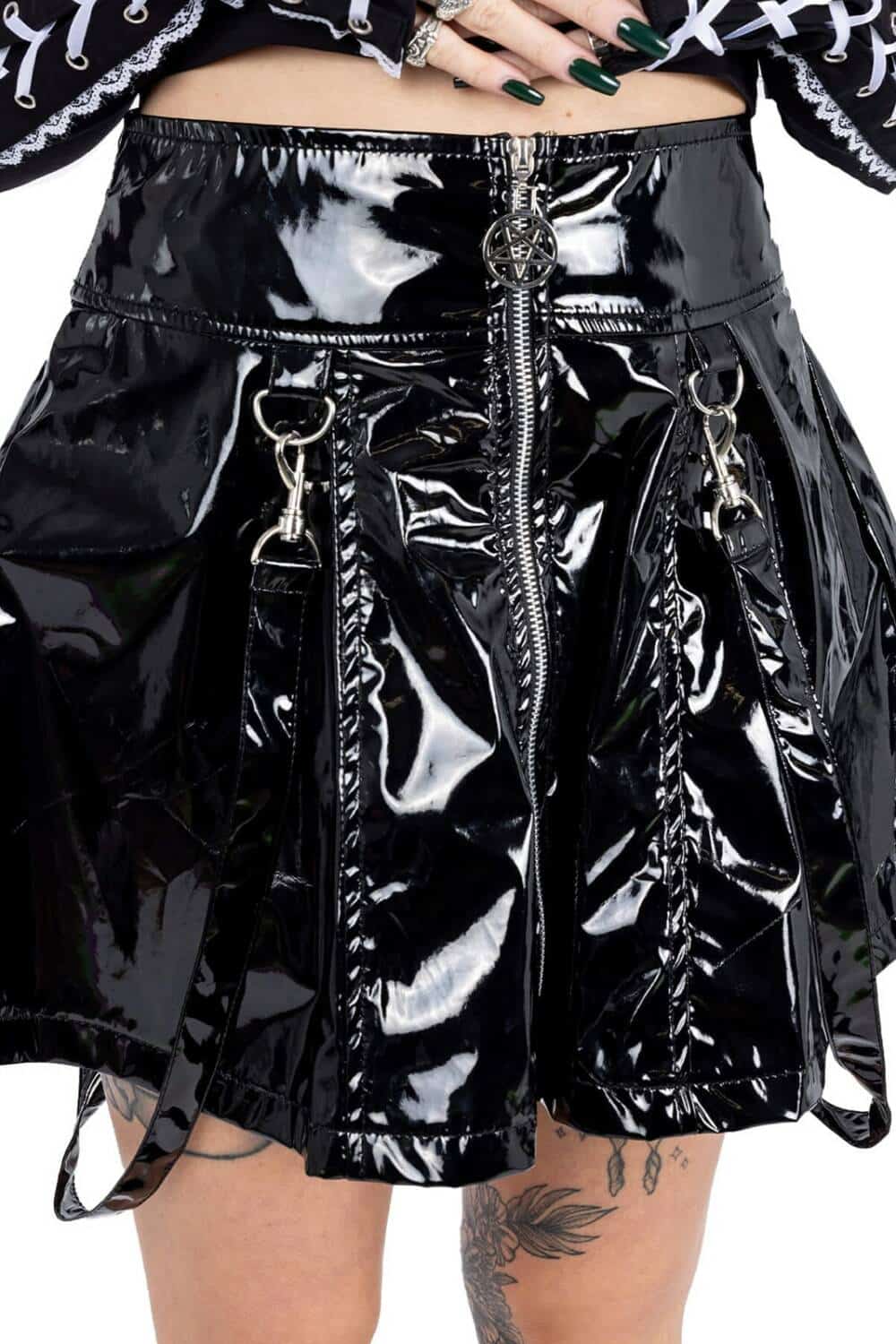 Heartless vinyl skirt Lilla - Image 2