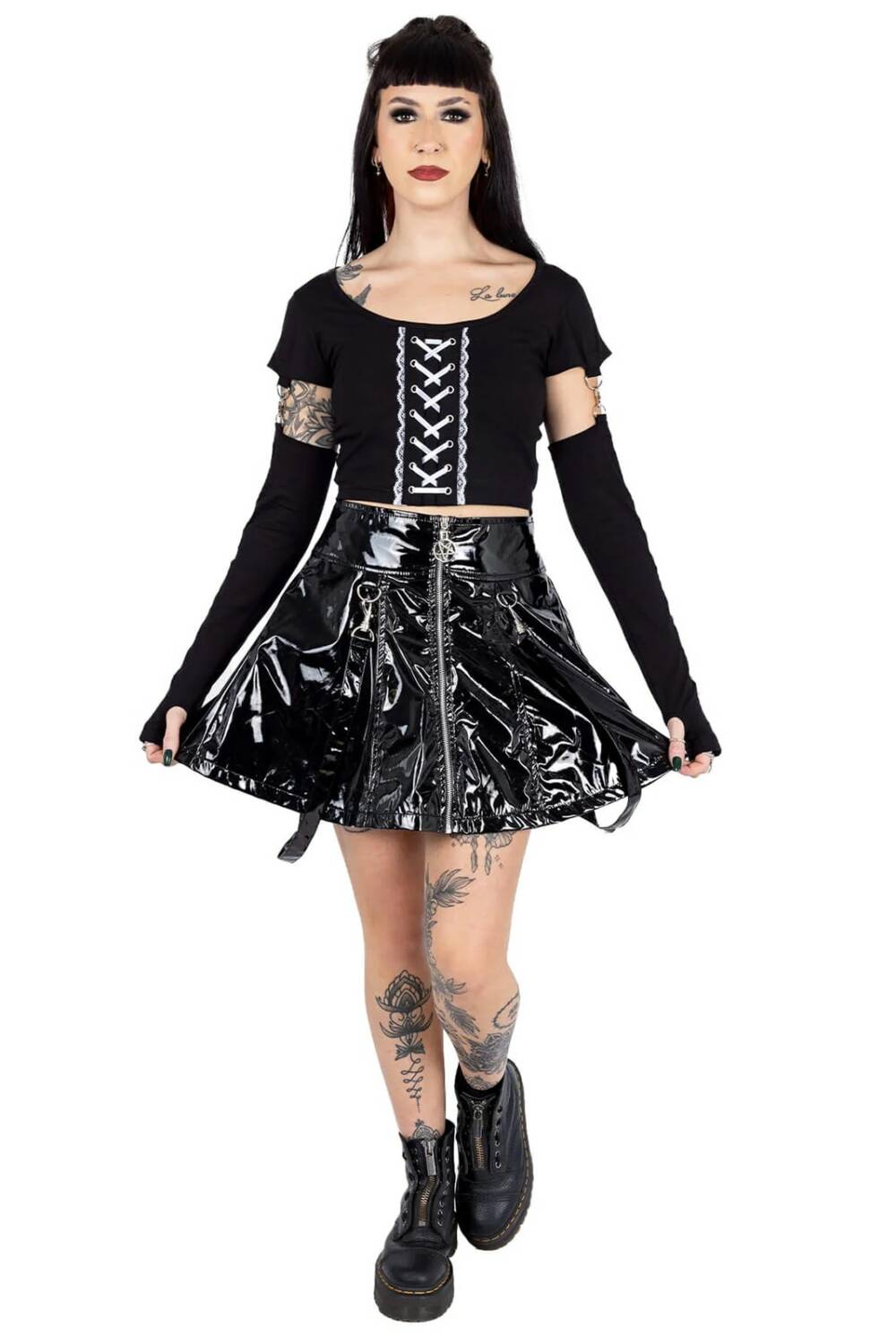 Heartless vinyl skirt Lilla - Image 5