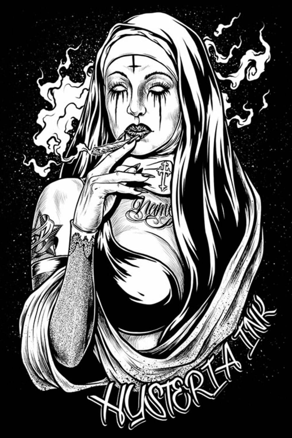 Hysteria Ink T-Shirt Nun - Image 2